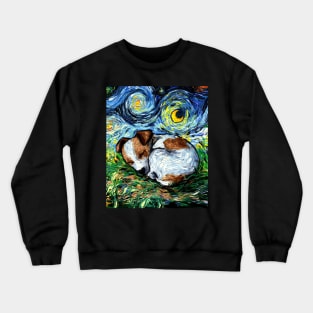 Sleepy Jack Russell Pup Night Crewneck Sweatshirt